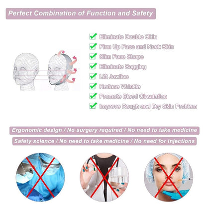 SLIM FACE SLIMMING BAND FACIAL BELT DOUBLE CHIN REDUCER V LINE FACE LIFT anti SNORE WRINKLE FACE BANDAGE DOUBLE CHIN STRAP SAGGING FACE CONTOUR JAWLINE TIGHTEN STRAP 1PK by Korean Skin Care