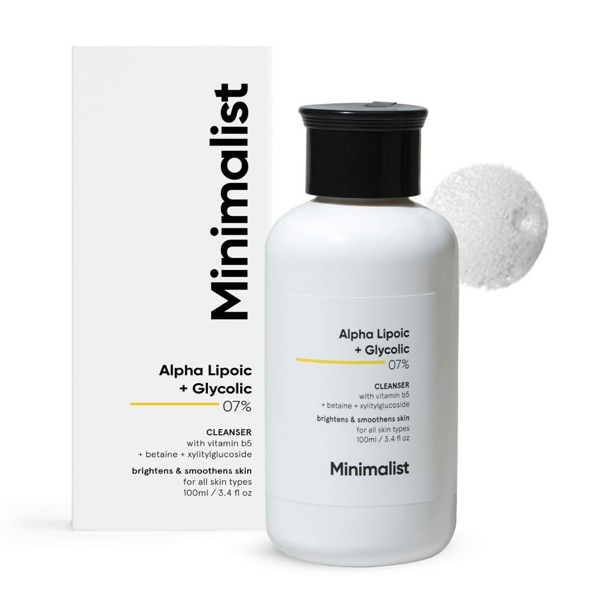 Minimalist 7% ALA + Glycolic Brightening Face Wash by Dista
