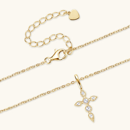 Sparkala™ Cross Pendant Necklace (18k Gold over Fine Sterling Silver) by Sparkala