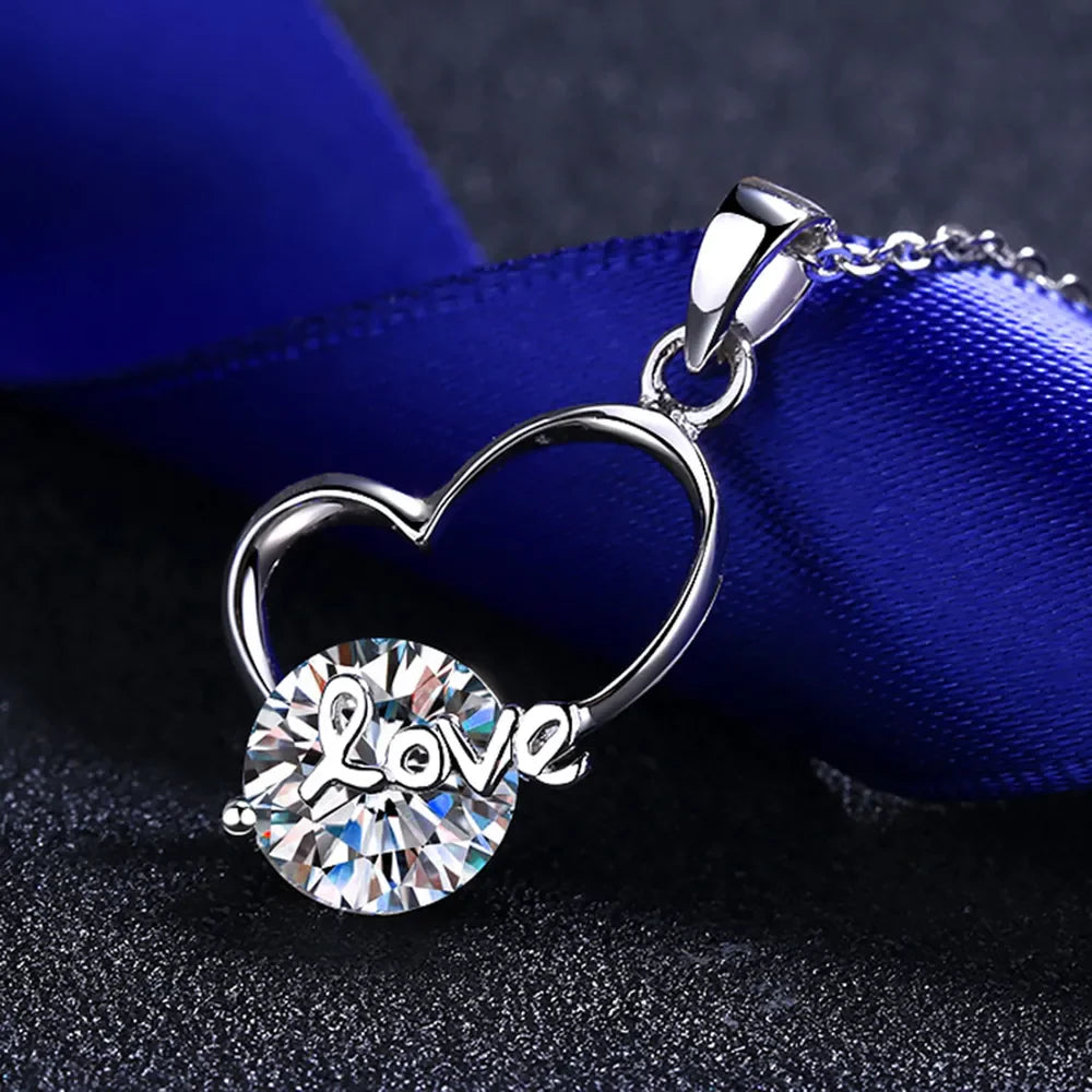 2 Carat Sparkala™ Heart 925 Sterling Silver Necklace by Sparkala