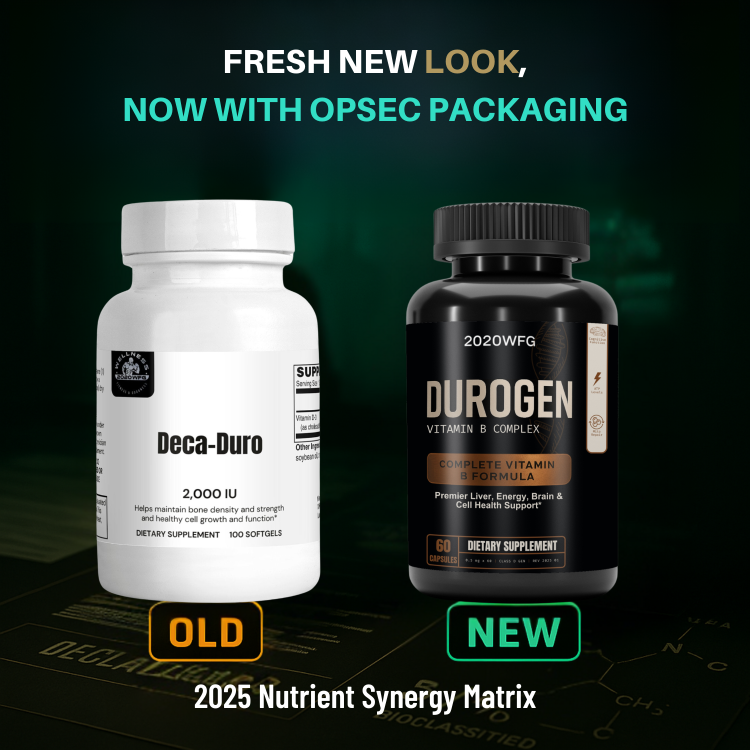 DUROGEN: Cellular Performance Complex | 60 Capsules – Activated B-Vitamins, CoQ10 &amp; Mitochondrial Support for Recovery &amp; Vitality by 2020WFG