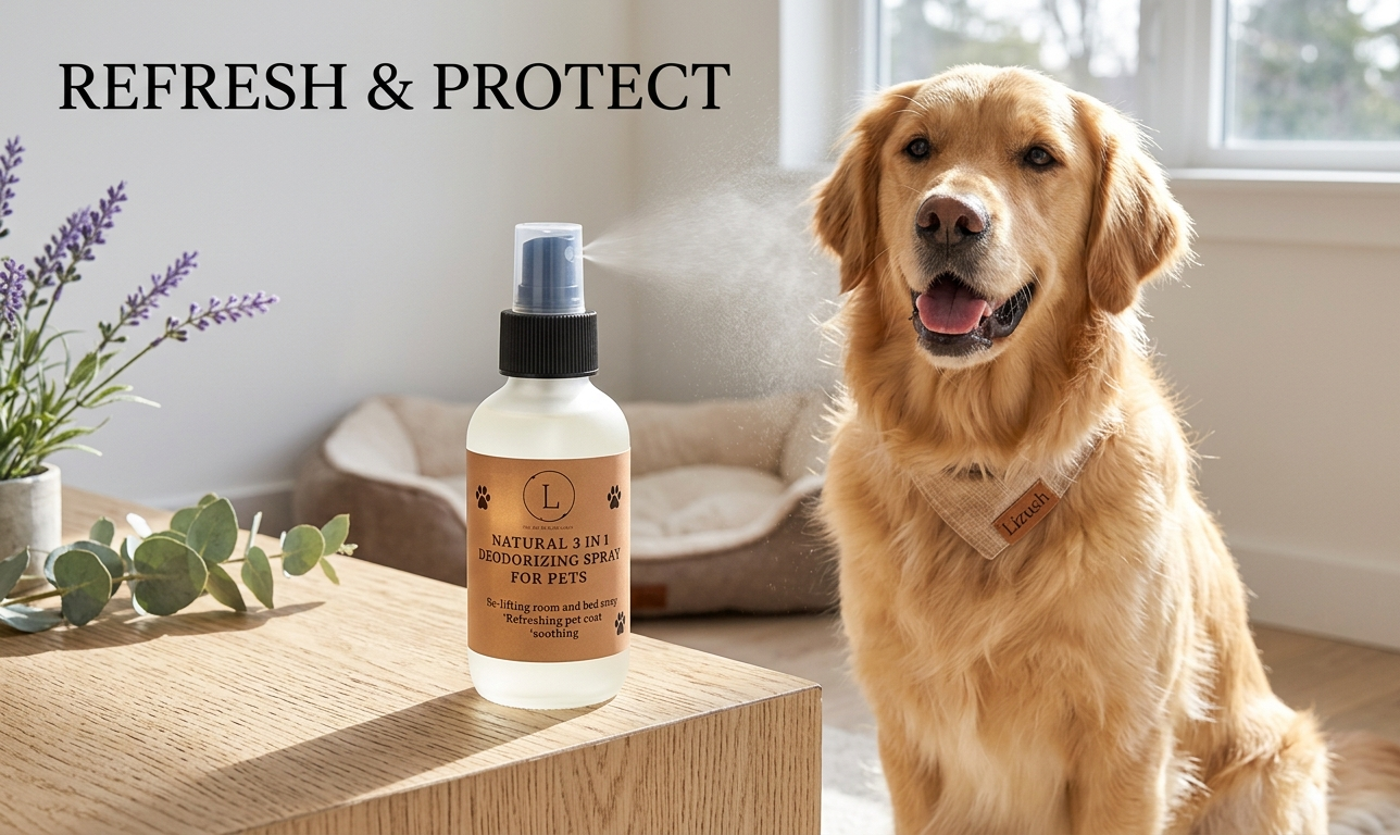 Pet Pampering Gift Box - All Natural Pet Wellness Kit, Soothing Balms &amp; Herbal Coat Powder by Lizush