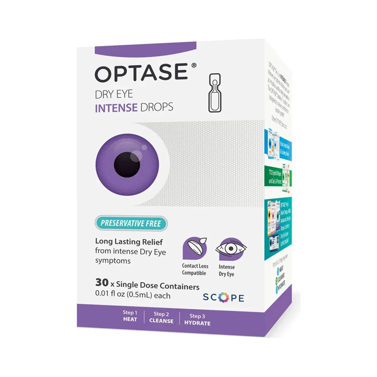 Optase Dry Eye Intense Drops - 30 x Single Dose Containers by Pasteur Pharmacy