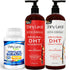 Bariatric Multivitamin Iron Free With DHT Original Shampoo and Conditioner Hair Care Bundle by Shiny Leaf
