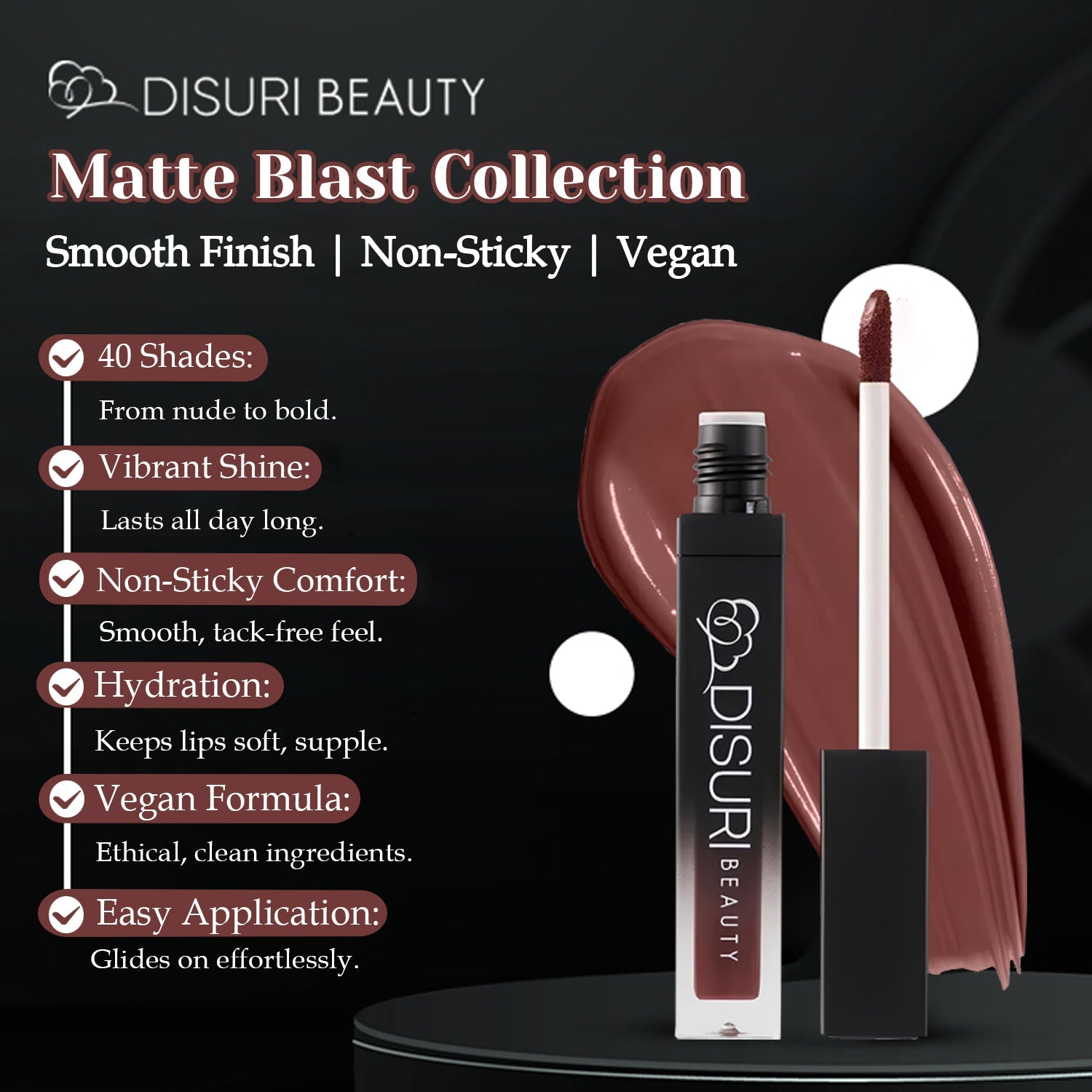 DISURI Beauty Liquid Lipstick - Delicious by DISURI BEAUTY
