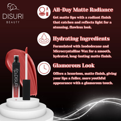 DISURI Beauty Liquid Lipstick - Ms Popular by DISURI BEAUTY