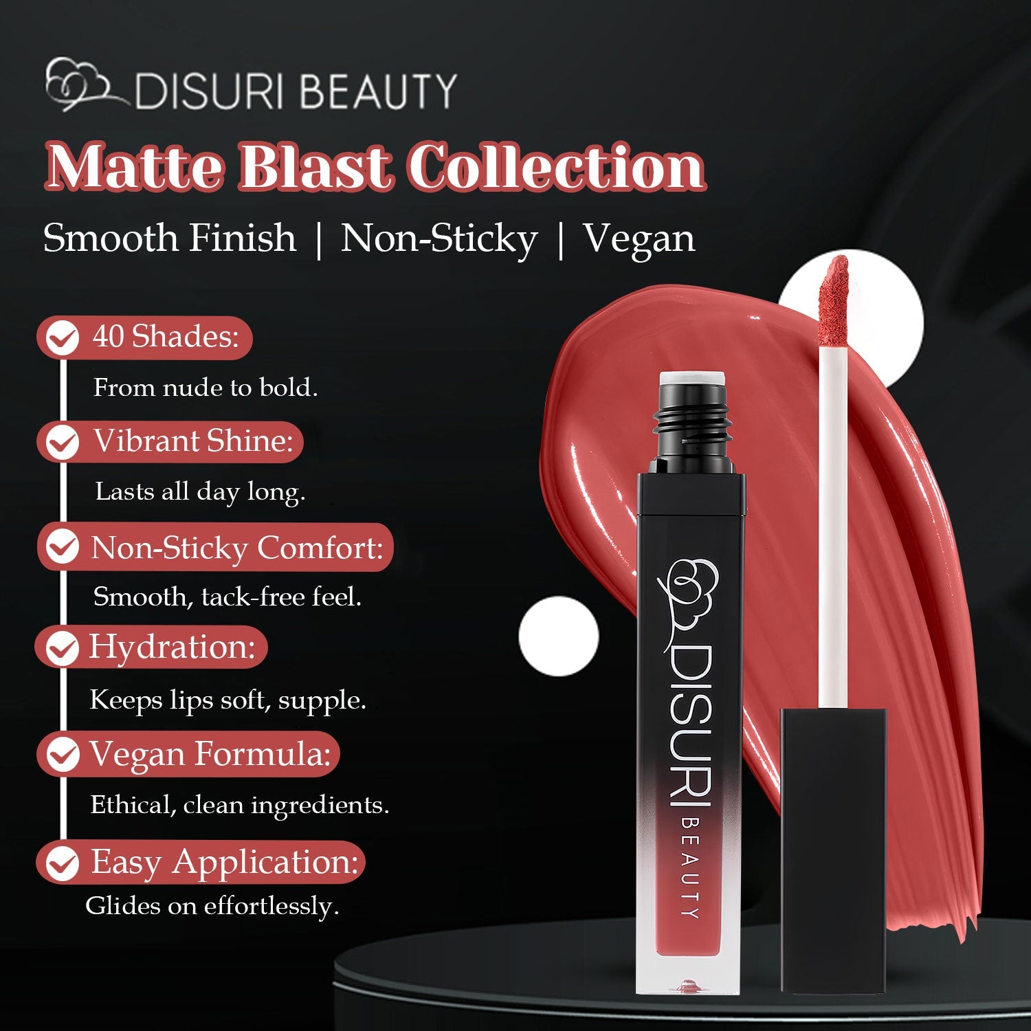 DISURI Beauty Liquid Lipstick - Ms Popular by DISURI BEAUTY