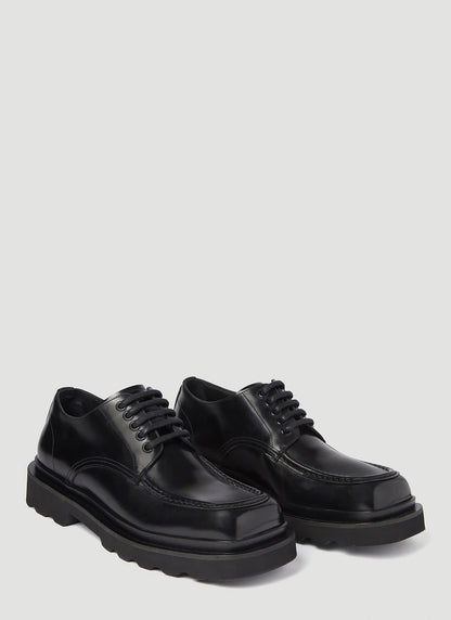 Dolce &amp; Gabbana Men Brushed Leather Derby Shoes by Luosophy
