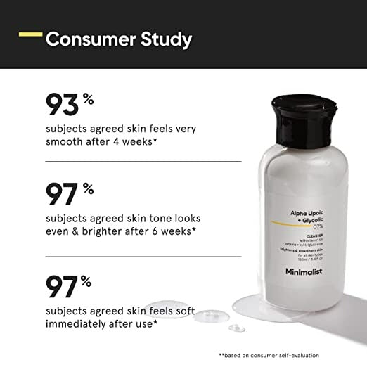 Minimalist Alpha Lipoic + Glycolic 07% Face Cleanser by Dista