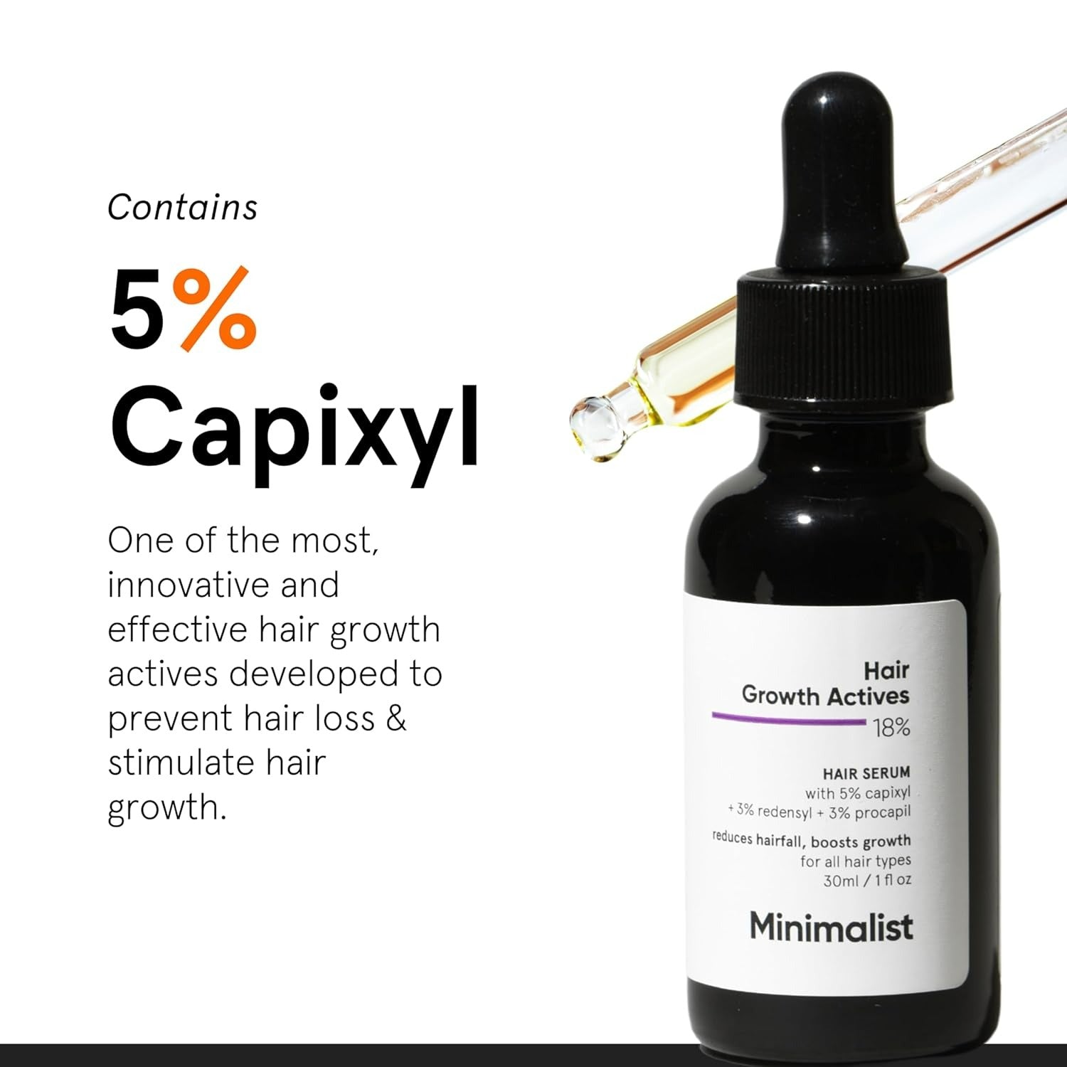 Minimalist Hair Growth Actives 18% Hair Serum by Dista