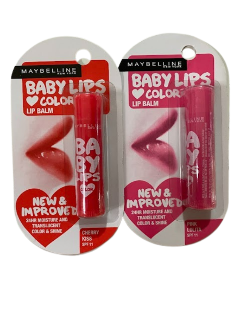 Maybelline New York Baby Lips Lip Balm (Pink &amp; Red) by Dista