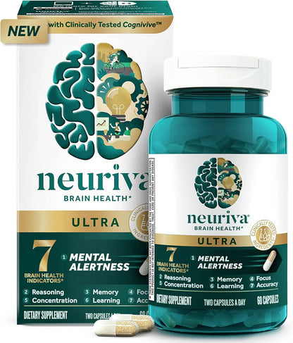 NEURIVA Ultra Nootropic Brain Supplement 60 Capsules - Clearance Sale by BalanceX
