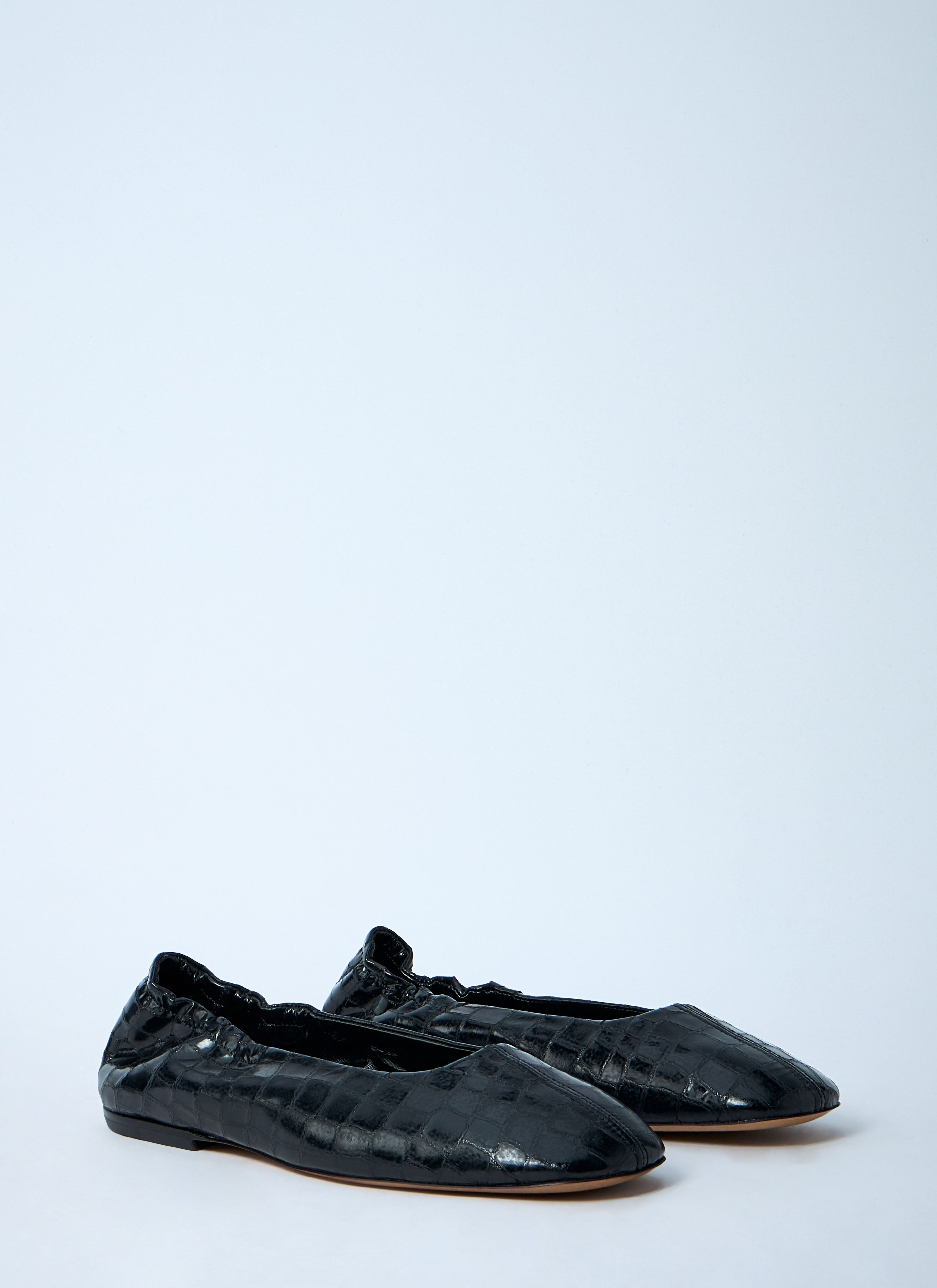 Dries Van Noten Women Croc-Embossed Ballerina Flats by Luosophy