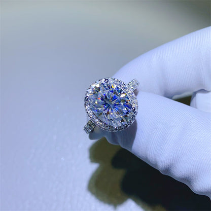 5 Carat Oval-Cut Sparkala™ Pure Sterling Silver Ring by Sparkala