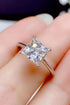 5 Carat Princess-Cut Sparkala™ Solitaire Ring (Platinum Over Pure Sterling Silver) by Sparkala