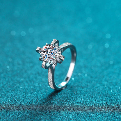 1 Carat Brilliant Round Cut Sparkala™ Pure Sterling Silver Ring by Sparkala