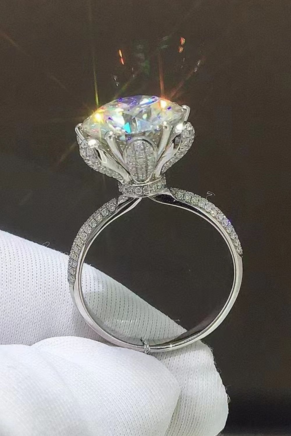5 Carat Brilliant Round Cut Sparkala™ Floral Ring by Sparkala