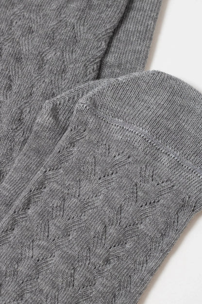 Cotton Knee Highs Conte Classic 010 - Cotton Blend and Knitted Pattern