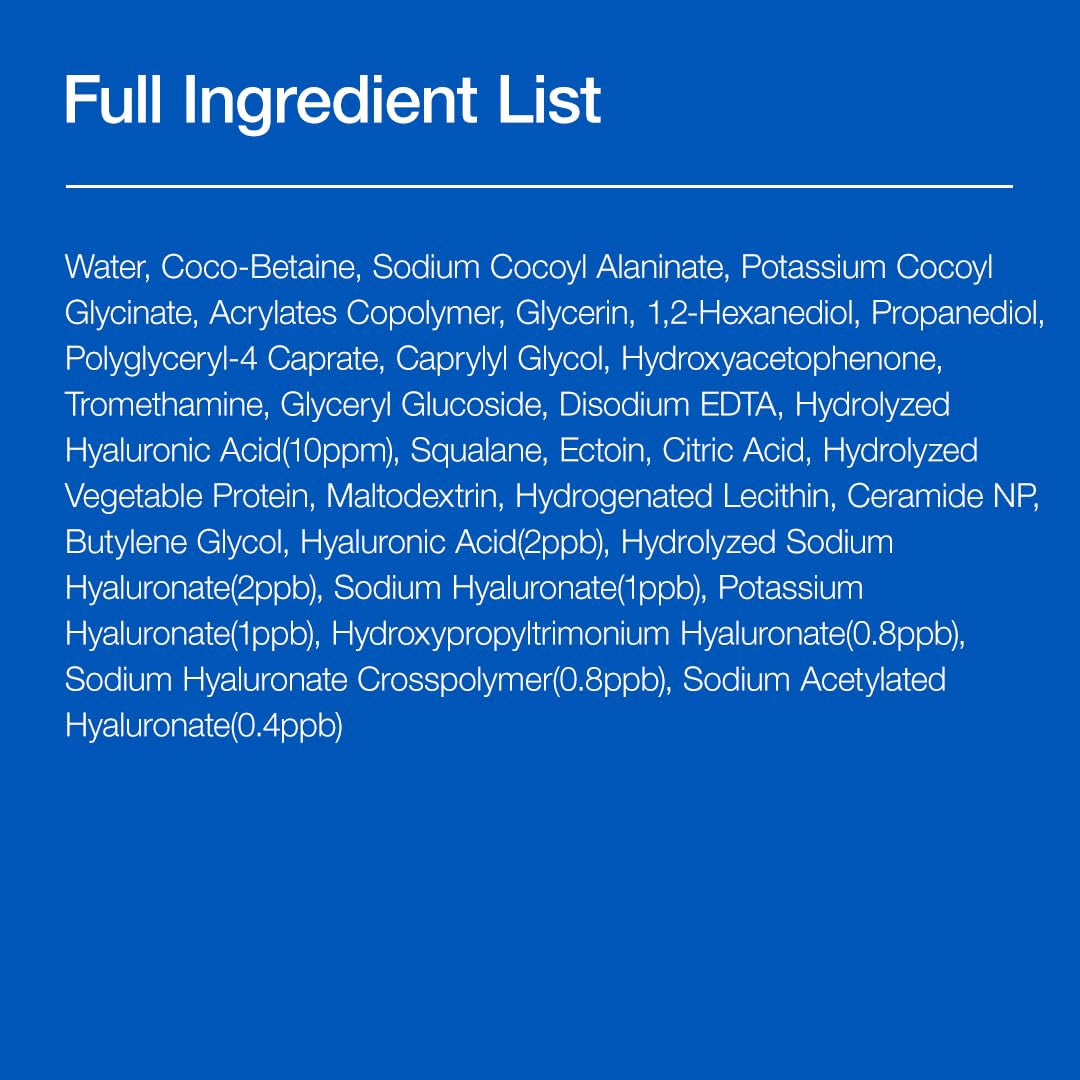 Moisturizing Gentle Gel Cleanser, Hyaluronic Acid, Squalane, Ceramide, Foaming Facial Korean Cleanser, Ph Balance, Daily Hydrating Face Wash, Korean Skincare (150Ml/5.07Fl Oz.) by Korean Skin Care