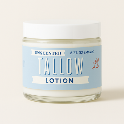 Unscented Tallow Lotion – Pure, Preservative-Free One Ingredient Moisturizer by Lady May Tallow by The Lady May