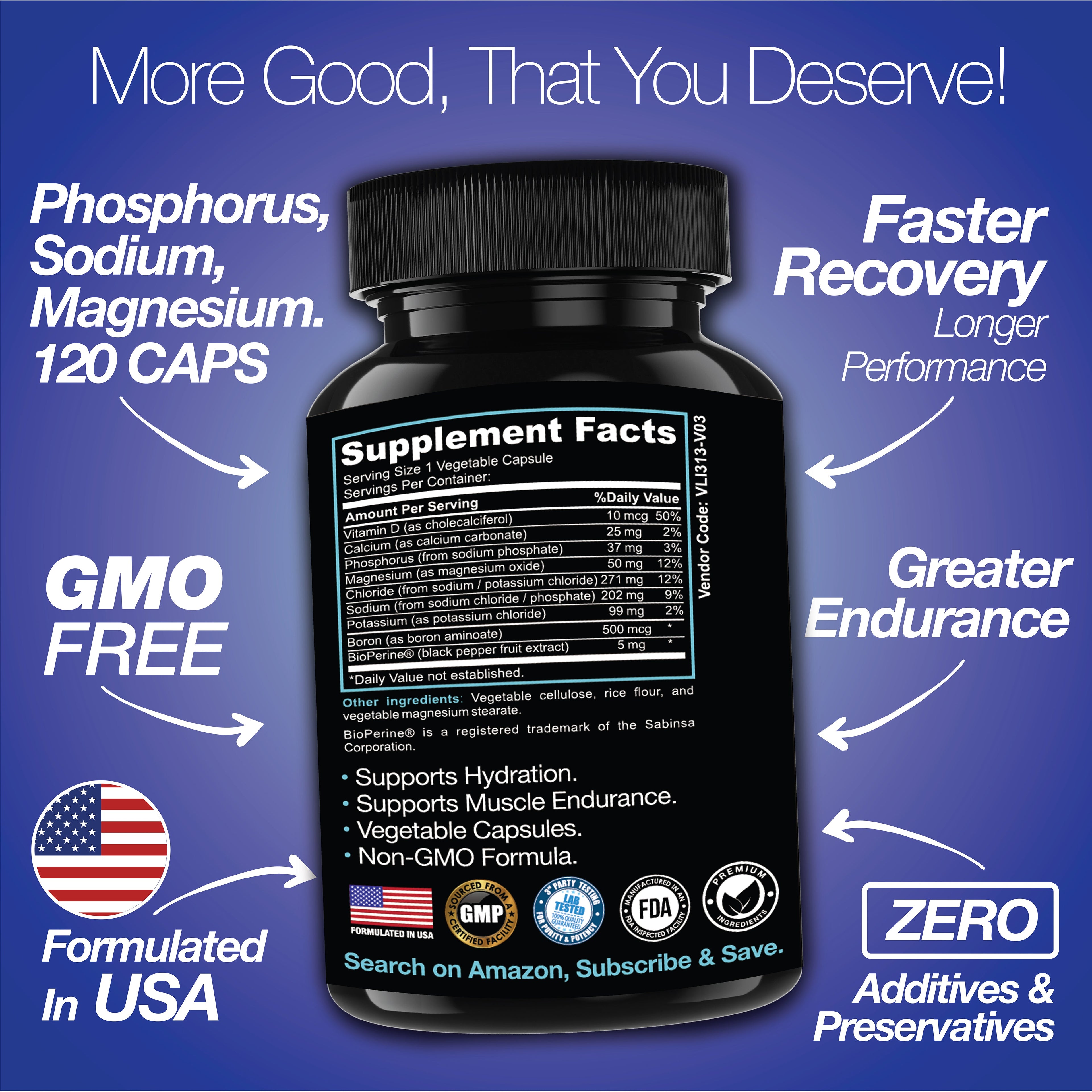 Rapid Rehydr8 Electrolyte Supplements 100 Capsules – Aid in The Prevention of Cramping and Supports Muscle Endurance and Recovery by Saint Mingiano - Supplements &amp; Wellness Dedicated to Holistic Health