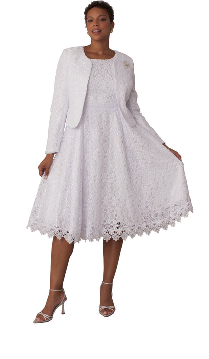 Elegant Two-Piece Lace Dress &amp; Jacket Set- 4856 by Tally Taylor