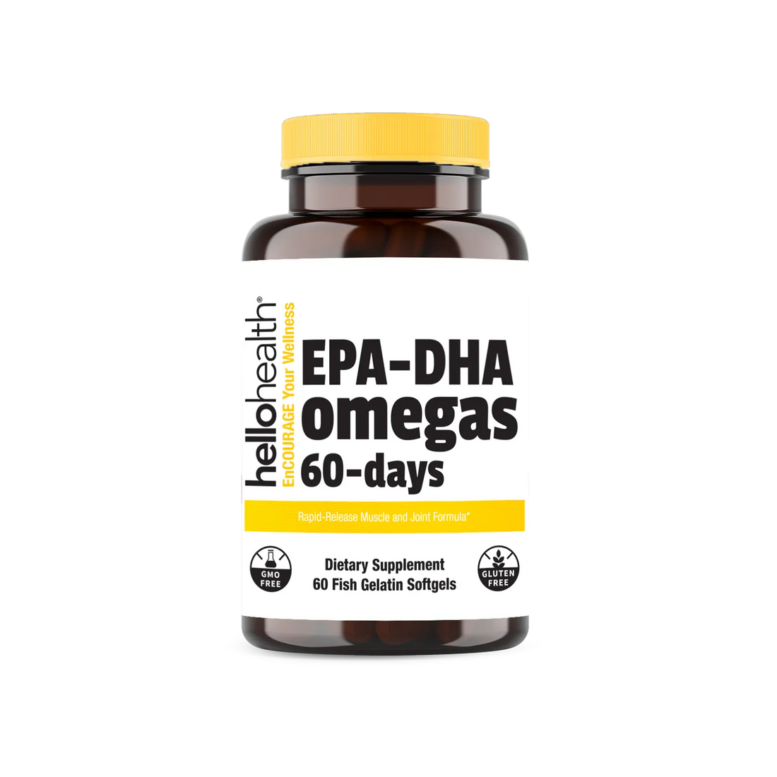 Super Omega-3 EPA/DHA Fish Oil 60 Softgels by hellohealth