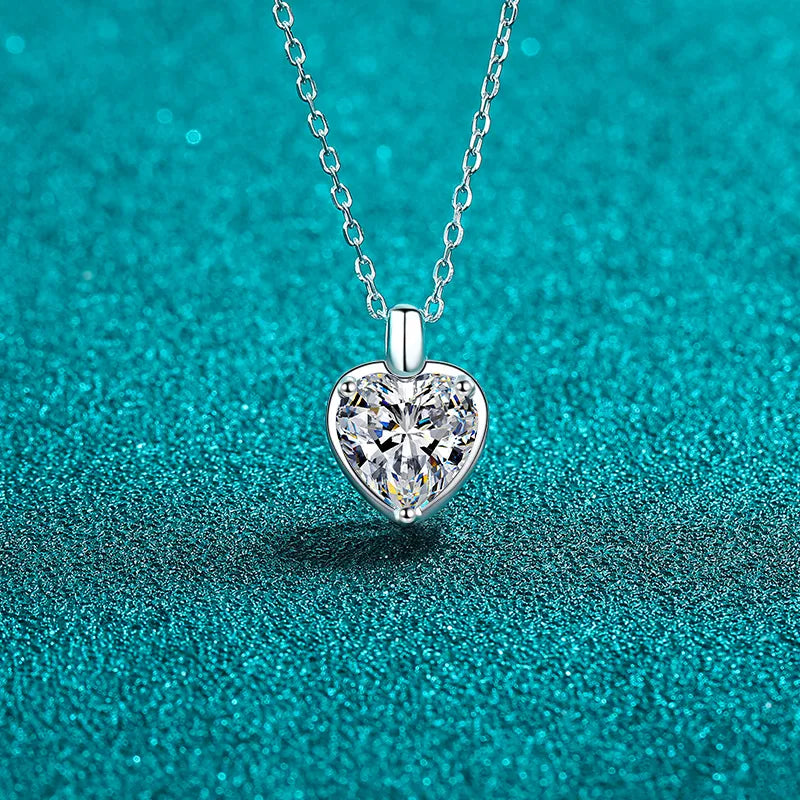 2 Carat Sparkala™ 925 Sterling Silver Heart Shape Necklace by Sparkala
