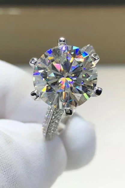 5 Carat Brilliant Round Cut Sparkala™ 6-Prong Ring (Platinum Over Pure Sterling Silver) by Sparkala