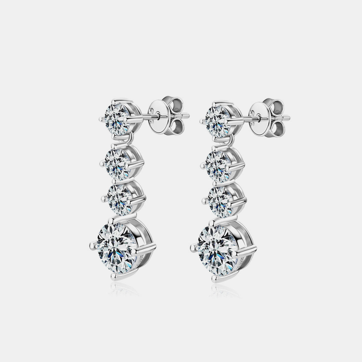 4 Carat Sparkala™ Pure Sterling Silver Earrings by Sparkala