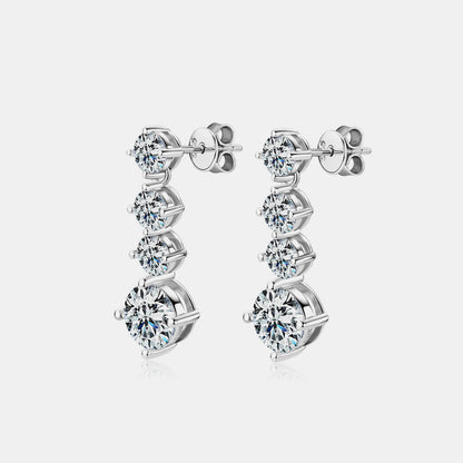 4 Carat Sparkala™ Pure Sterling Silver Earrings by Sparkala