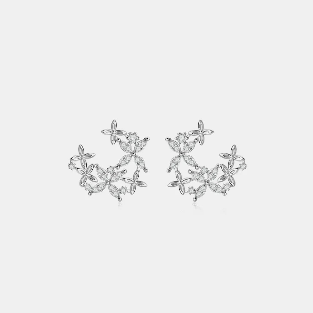 925 Sterling Silver Sparkala™ Lucky Clover Earrings by Sparkala