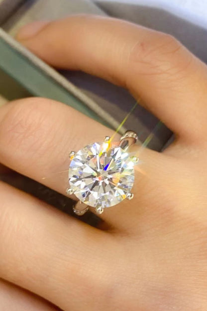 5 Carat Brilliant Round Cut Sparkala™ 6-Prong Ring (Platinum Over Pure Sterling Silver) by Sparkala