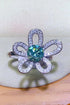 1 Carat Green Sparkala™ Flower Shape Open Ring by Sparkala