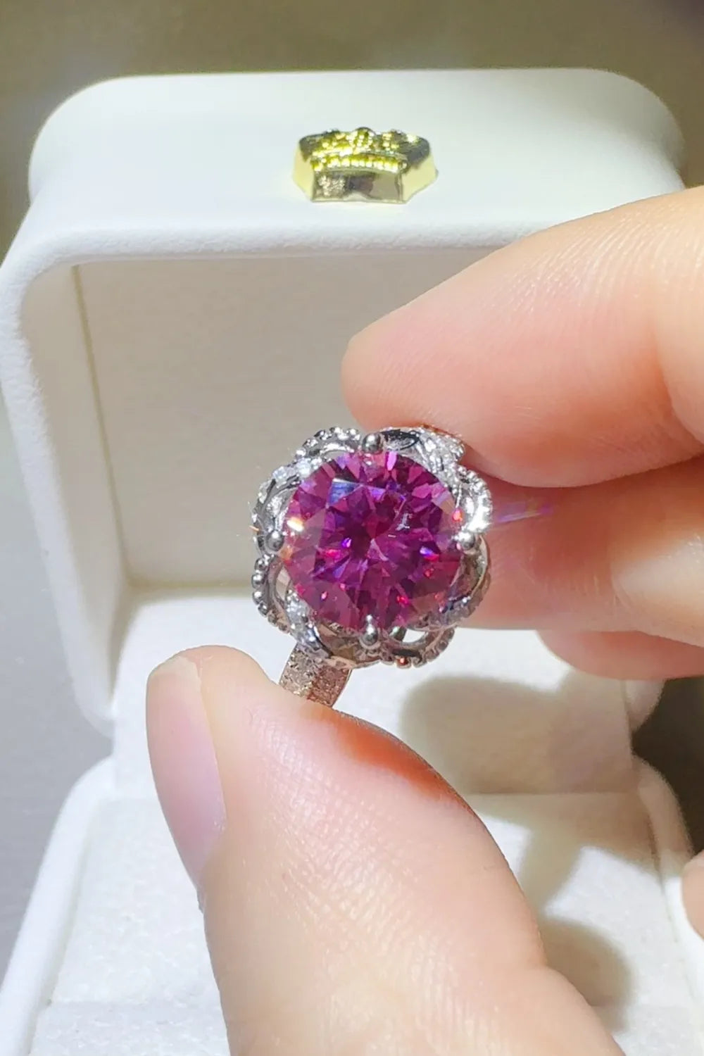 2 Carat Sparkala™ 925 Sterling Silver Flower Shaper Ring by Sparkala