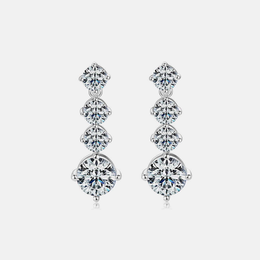4 Carat Sparkala™ Pure Sterling Silver Earrings by Sparkala