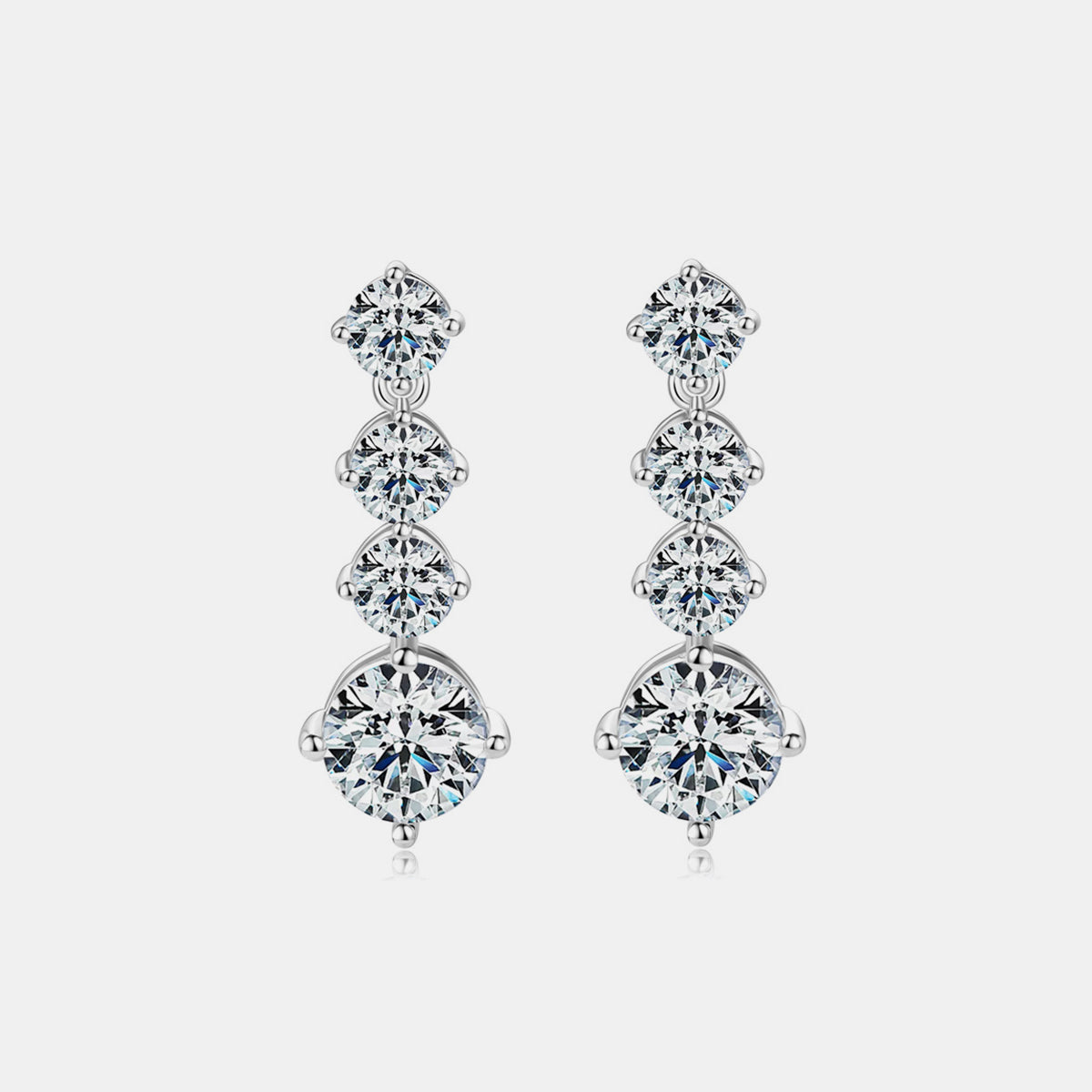4 Carat Sparkala™ Pure Sterling Silver Earrings by Sparkala
