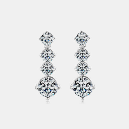 4 Carat Sparkala™ Pure Sterling Silver Earrings by Sparkala
