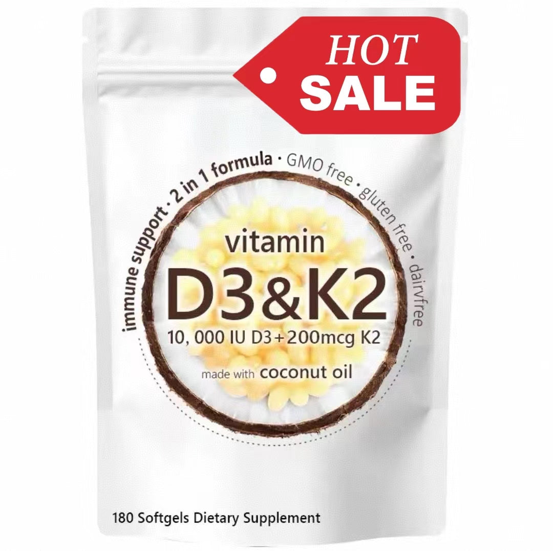 Vitamin D3 K2 Supplement Softgels by VAH