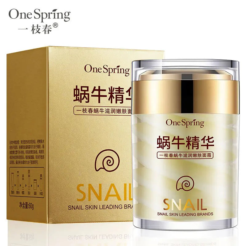 Snail Face Cream + Retinol Eye Massage Roller Serum 2Pcs Moisturizing Eye Bag Face Cream Korean Skin Care Products by Korean Skin Care