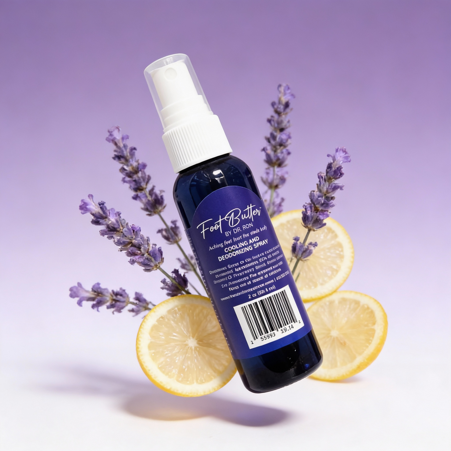 Lavender Cooling &amp; Deodorizing Foot Spray – 2 oz Freshness &amp; Odor Control by Foot Butter by Dr Ron
