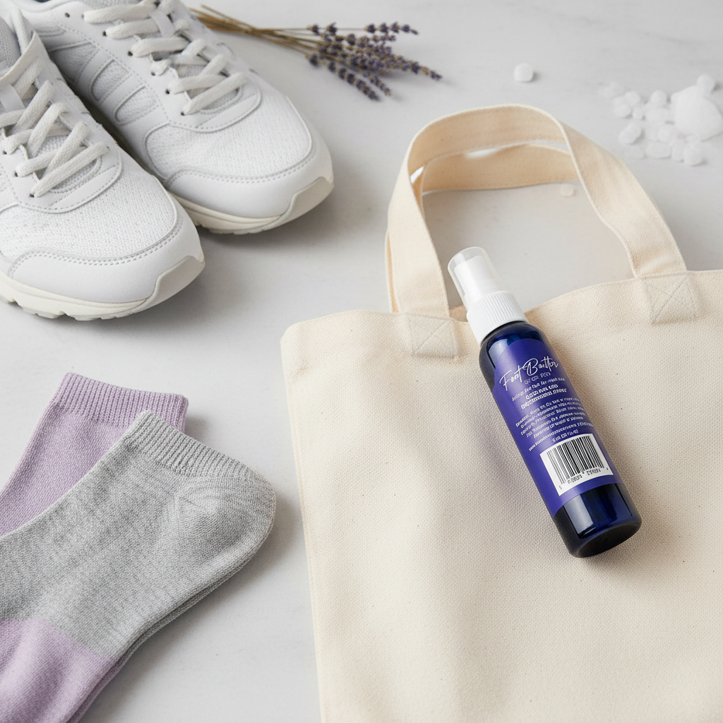 Foot Care Bundle – Lavender Jasmine Foot Butter, Cracked Heel Balm, Cooling Spray &amp; Pumice Scrubber by Foot Butter by Dr Ron
