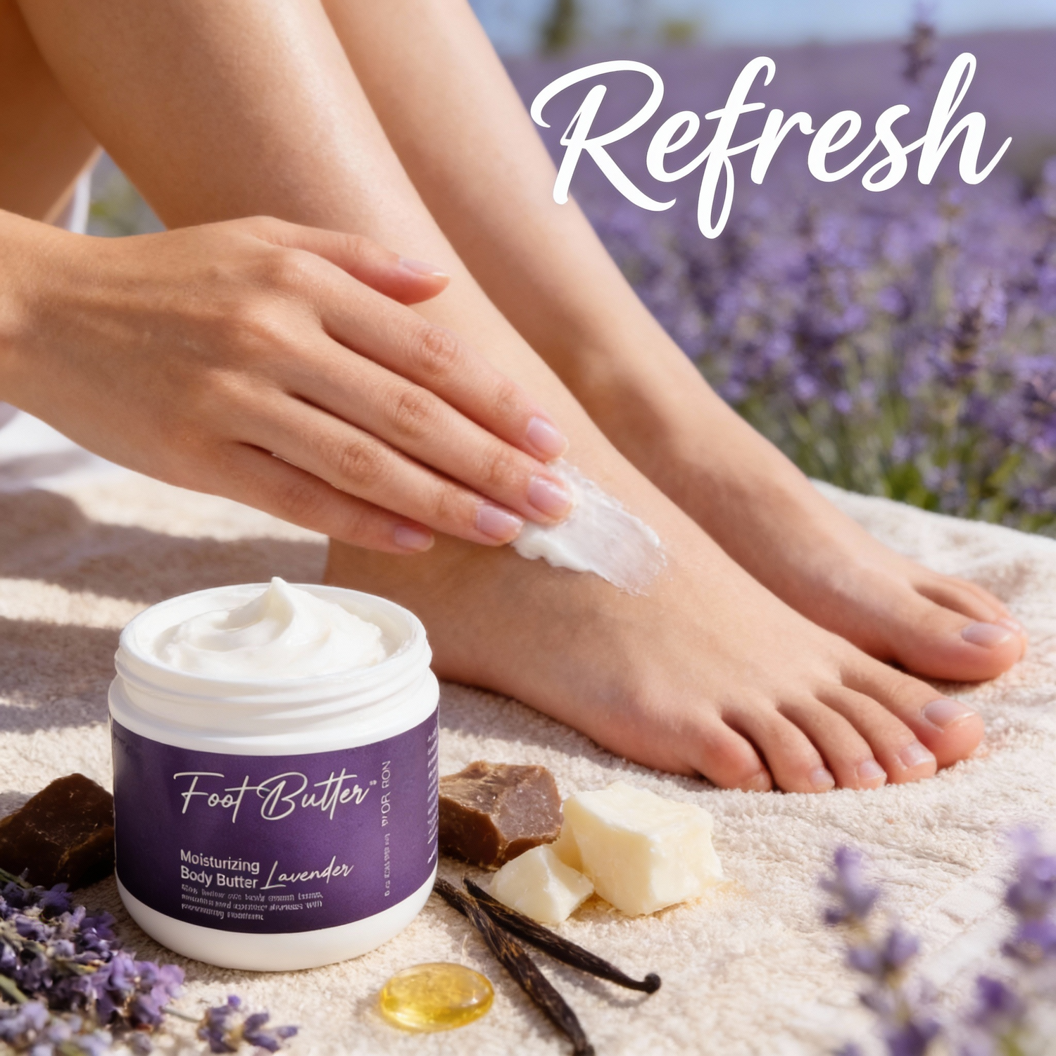 Lavender Moisturizing Body Butter – Deep Hydration for Dry Skin &amp; Tired Feet by Foot Butter by Dr Ron