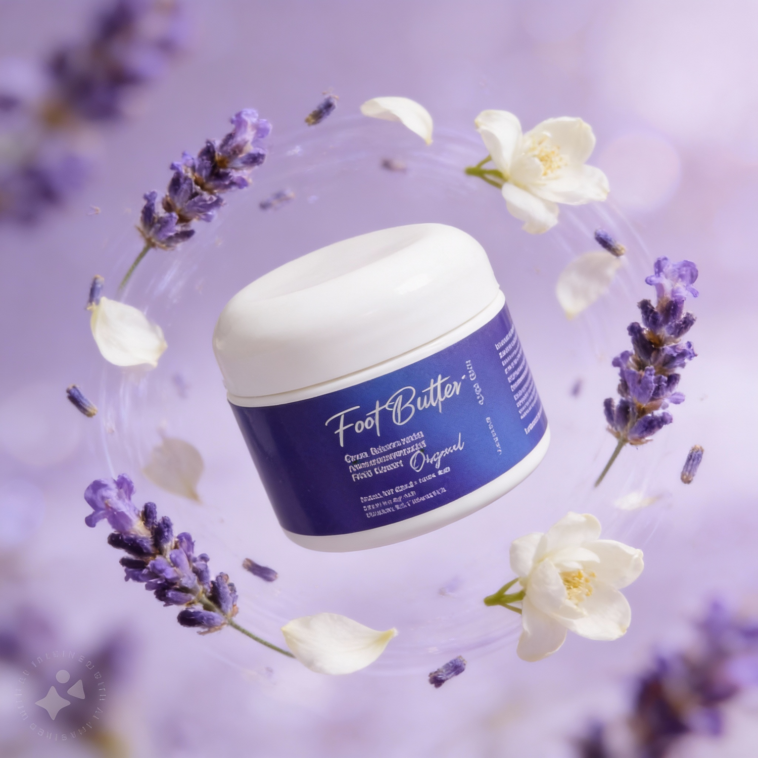 Lavender Jasmine Foot Butter Cream 1 oz – Travel Size Deep Moisture by Foot Butter by Dr Ron