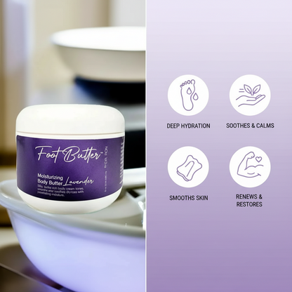 Lavender Moisturizing Body Butter – Deep Hydration for Dry Skin &amp; Tired Feet by Foot Butter by Dr Ron