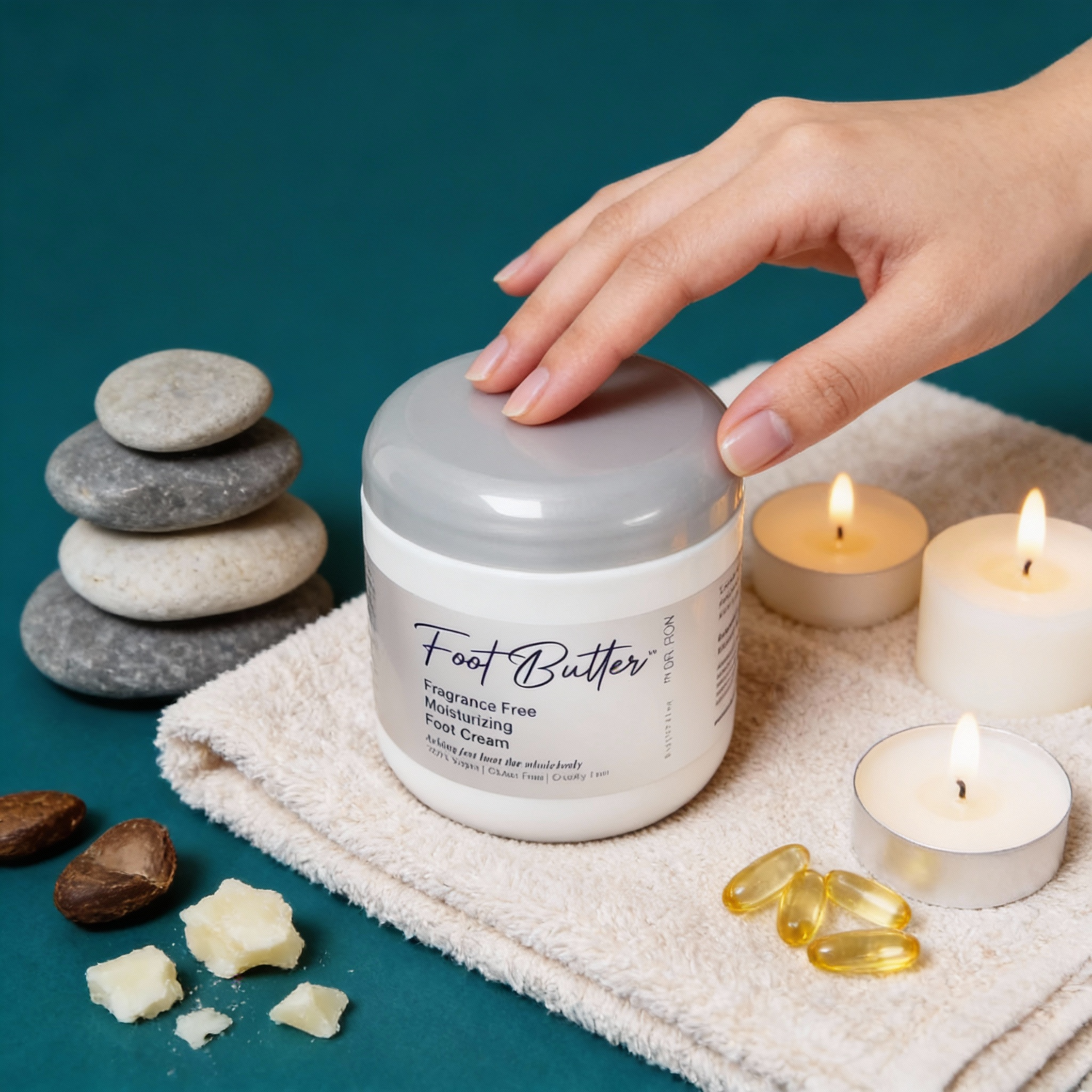 Fragrance-Free Foot Butter Massage Cream – Deep Moisture for Dry, Sensitive Feet by Foot Butter by Dr Ron