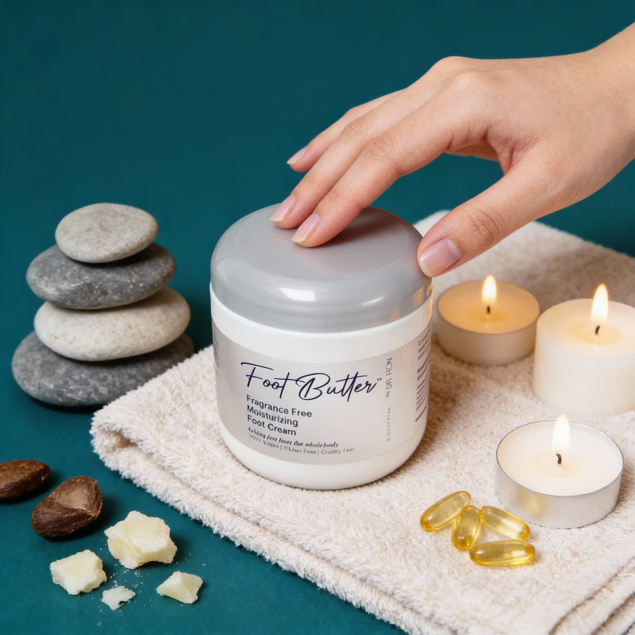 Fragrance-Free Foot Butter Massage Cream – Deep Moisture for Dry, Sensitive Feet by Foot Butter by Dr Ron