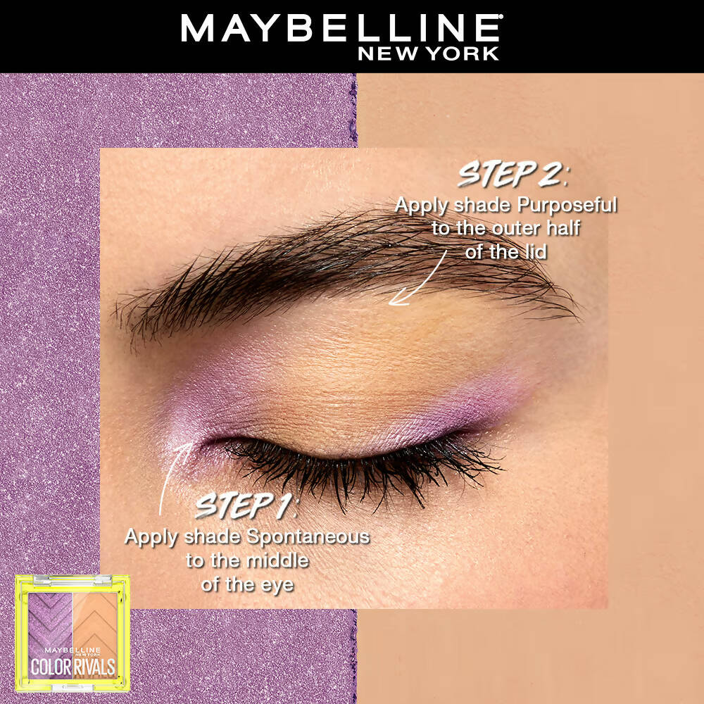 Maybelline New York Color Rivals Longwear Eyeshadow Duo - Spontenous X Purposeful by Dista