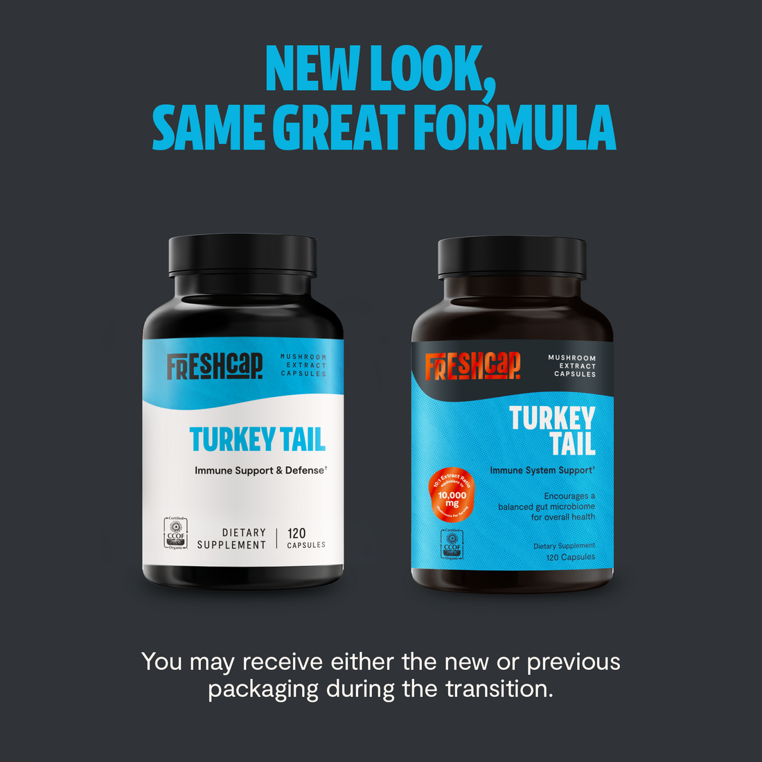 Organic Turkey Tail Mushroom Capsules by FreshCap Mushrooms