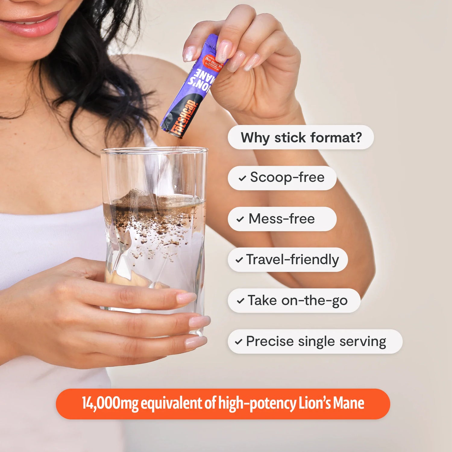 Organic Lion’s Mane Mushroom Powder by FreshCap Mushrooms